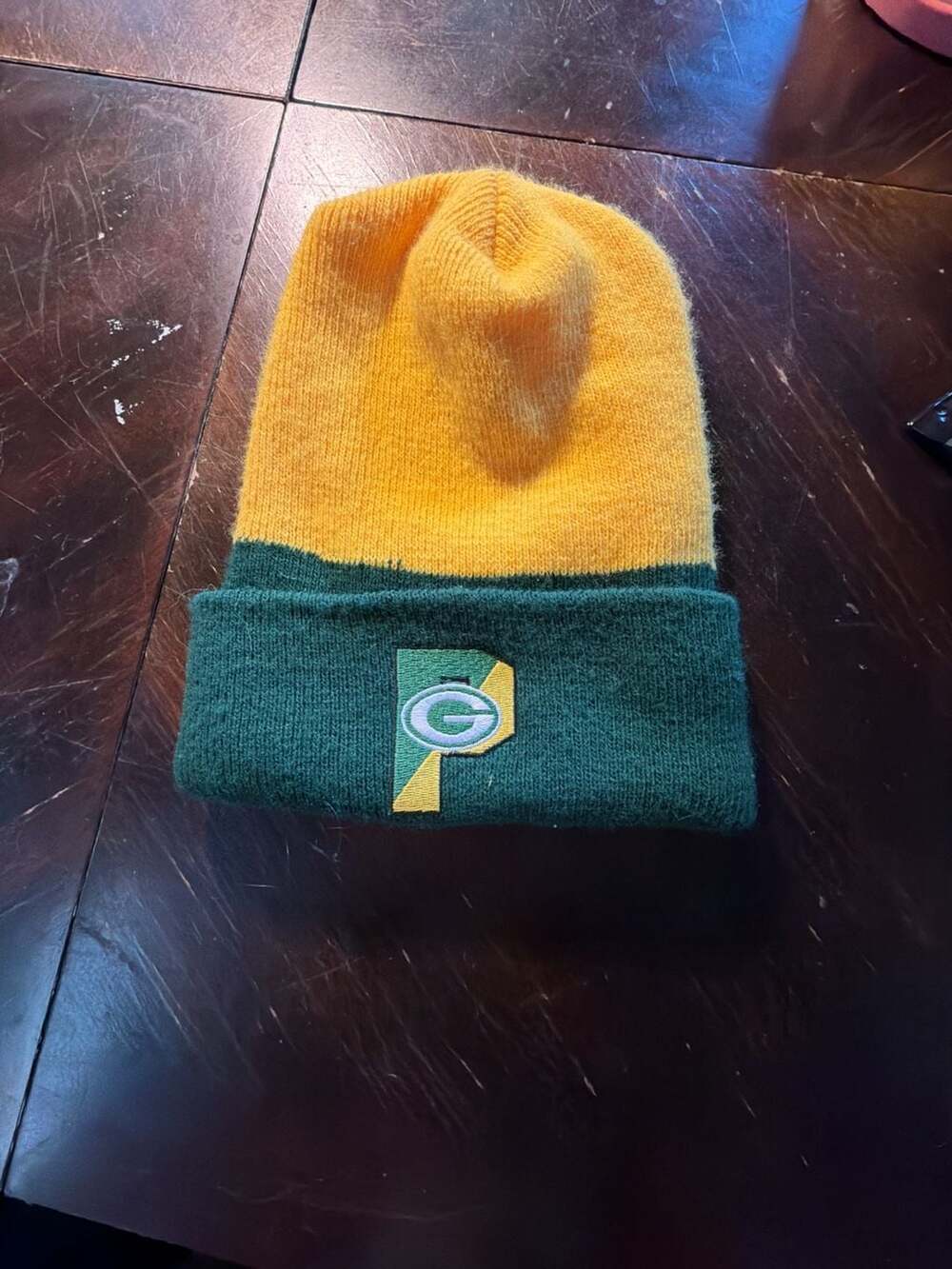 Green Bay Packers Cuffed Knit Beanie Hat Green Yellow